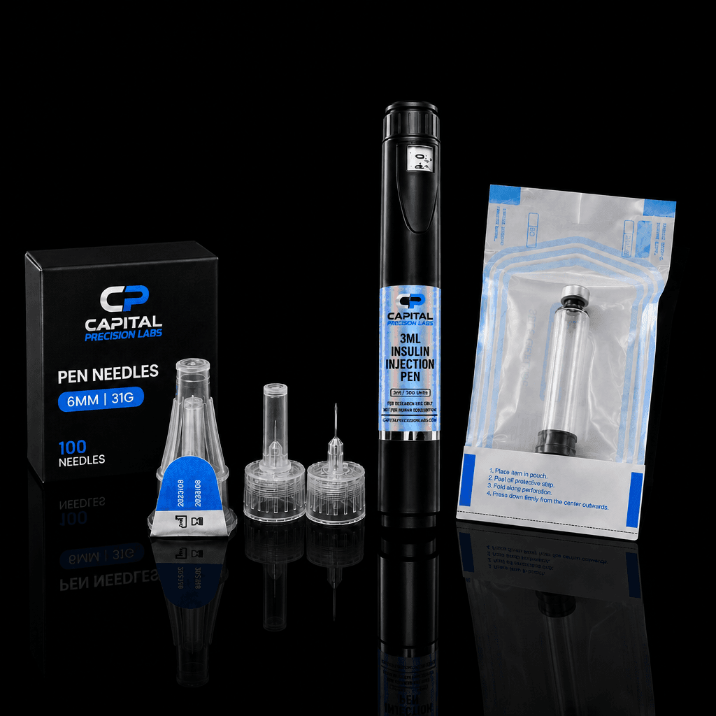 Insulin Injection Pen Kit Pen + 3 Cartridges + 50 Needles